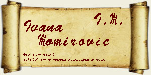 Ivana Momirović vizit kartica
